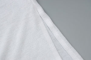 White V-Neck Short Sleeve Bodycon Dress