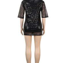 Load image into Gallery viewer, Sequin Letter T-Shirt Dress
