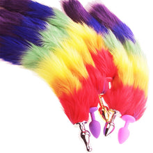 Load image into Gallery viewer, Rainbow Tails Butt Plug
