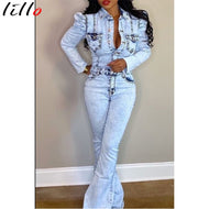 Casual Denim Jumpsuit