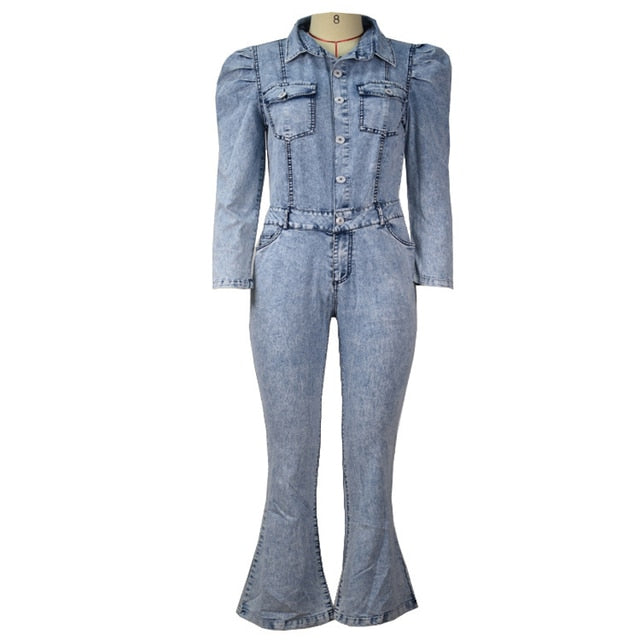 Casual Denim Jumpsuit